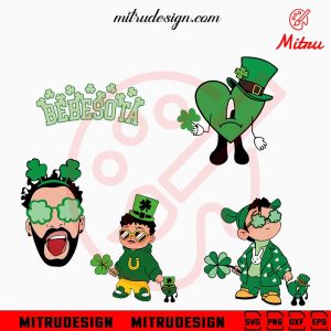 Gnomes St Patrick’s Day Bundle SVG, Gnome With Shamrock SVG, Shenanigans With My Gnomies SVG Bad Bunny St Patrick's Day Bundle SVG, Bebesota Lucky SVG, Baby Benito Patrick's Day SVG Cricut