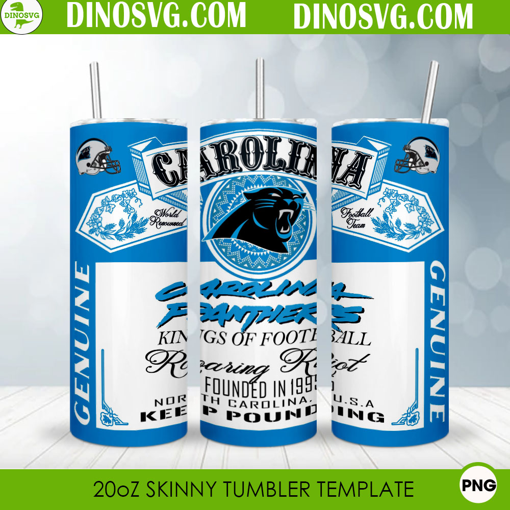 Carolina Panthers King Of Football Budweiser 20oz Skinny Tumbler Wrap Template Sublimation Carolina Panthers King Of Football Budweiser 20oz Skinny Tumbler Wrap Template Sublimation