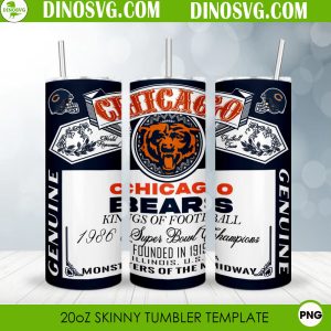Carolina Panthers King Of Football Budweiser 20oz Skinny Tumbler Wrap Template Sublimation Chicago Bears King Of Football Budweiser 20oz Skinny Tumbler Wrap Template