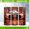 Denver Broncos Glitter Helmet 20oz Skinny Tumbler Wrap Template PNG Digital Download