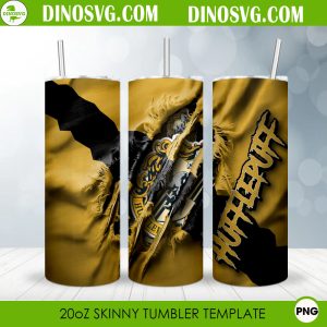 Hufflepuff Claw Rip 20oz Skinny Tumbler Wrap Template PNG