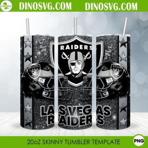 Las Vegas Raiders Glitter Helmet 20oz Skinny Tumbler Wrap Template PNG Digital Download