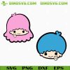 Little Twin Stars Face SVG, Cute Twin Sanrio SVG PNG DXF EPS Cricut