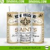 New Orleans Saints King Of Football Budweiser 20oz Skinny Tumbler Wrap Template PNG
