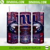 New York Giants Glitter Helmet 20oz Skinny Tumbler Wrap Template PNG Digital Download