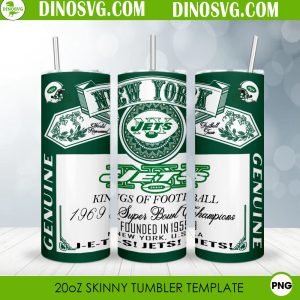 Carolina Panthers King Of Football Budweiser 20oz Skinny Tumbler Wrap Template Sublimation New York Jets King Of Football Budweiser 20oz Skinny Tumbler Wrap Template PNG