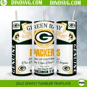 Green Bay Packers King Of Football Budweiser 20oz Tumbler Wrap Template Designs