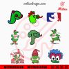 Philadelphia Phillies Phanatic Mascot SVG Bundle, Phillie Phanatic SVG, PNG, DXF, EPS Files