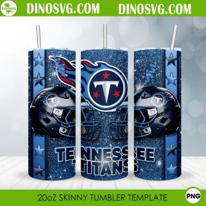 Tennessee Titans Glitter Helmet 20oz Skinny Tumbler Wrap Template PNG Digital Download