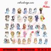 Bluey Friends Bundle SVG, Rusty SVG, Chloe, Muffin, Indy, Coco, Dog Cartoon SVG, PNG, Cutting Files