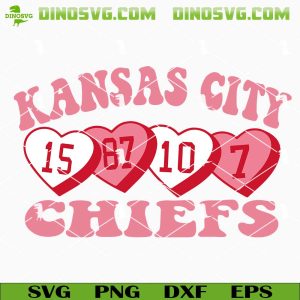 Kansas City Chiefs Conversation Heart SVG, Love Chiefs SVG PNG DXF EPS