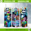 Killer Summer Vibes 20oz Skinny Tumbler Wrap PNG, Horror Summer Time Tumbler Template Files