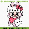 Kawaii Cat Labubu SVG, The Monsters Hello Kitty SVG PNG DXF EPS