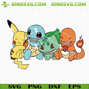 Cute Pokemon SVG, Pikachu And Friends SVG, Bulbasaur SVG, Charmander SVG