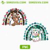 Christmas Rainbow PNG Bundle, Mickey Mouse Reindeer PNG, Unicorn Santa Hat PNG