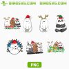 We Bare Bears Merry Christmas Ho Ho Ho PNG Bundle, Polar Panda Brown Bear Xmas PNG Designs