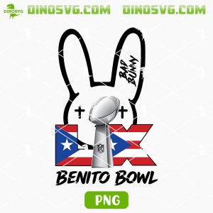 Bad Bunny Benito Bowl PNG, Super Bowl 2026 PNG Digital Download