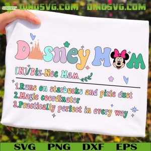 Disney Mom Definition SVG, Minnie Mouse Mom SVG, Disneyland Mothers Day SVG