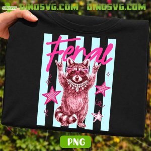 Feral Raccoon PNG, Striped Raccoon PNG, Sarcastic Animals PNG Digital File
