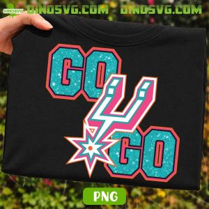 Go Spurs Glitter PNG, San Antonio Spurs Lovers PNG For Shirt