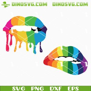 LGBT Pride Lips SVG, Pride Mouth SVG, Rainbow Lip SVG Files