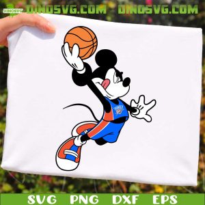 OKC Thunder Mickey SVG, Oklahoma City Thunder Team SVG, Mickey Mouse Basketball SVG Cricut