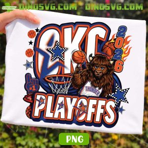 OKC Thunder Playoffs 2026 PNG, Rumble The Bison PNG Printable