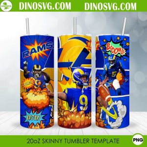 Retro Los Angeles Rams 20oz Skinny Tumbler Wrap PNG Sublimation Files