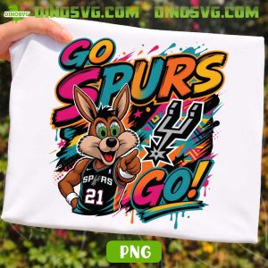The Coyote Spurs Splash Paint PNG, Funny San Antonio Spurs Mascot PNG, Go Spurs Team PNG