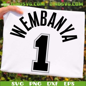 Wembanyama 1 Jersey SVG, Victor Wembanyama Spurs SVG, San Antonio Spurs SVG Shirt Design