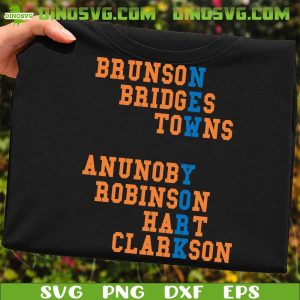 New York Knicks Players Names SVG, Bridges SVG, Josh Hart SVG For Shirts