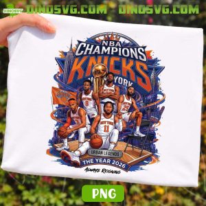 New York Knicks Champions 2026 Finals PNG, Basketball Championship Trophy PNG Instant Download